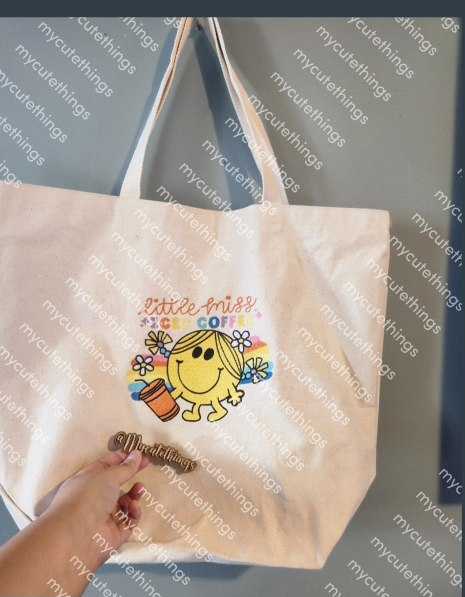 Little miss iced coffe totte